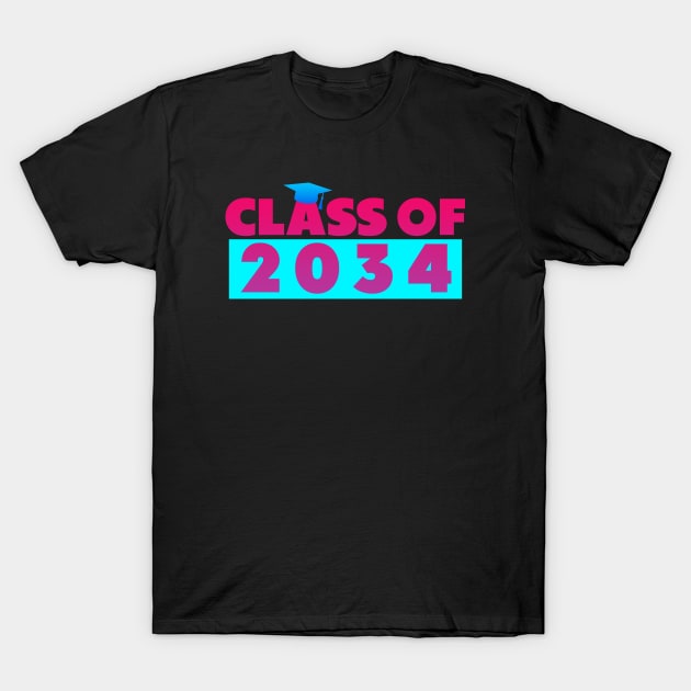 class of 2034 Red Blue T-Shirt by Dolta